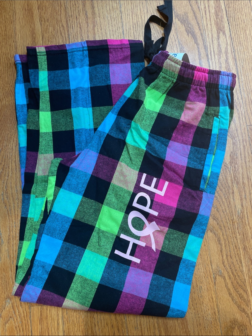 HOPE Plaid Multicolor Lounge Pants NWT